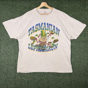Vintage Looney Tunes Taz Tasmanian Devil 1995 St. Patrick's Day Irish T Shirt XL